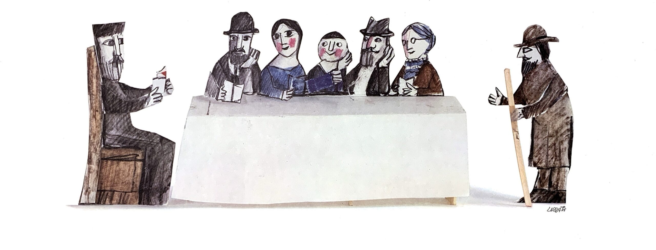 Dipinto di Emanuele Luzzati per la comunità ebraica di Torino